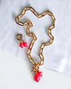 komplet biżuterii KOMPLET Swarovski neon pearls : TWO : neon red : naszyjnik, kolczyki