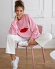 bluza bez kaptura damska Bluza Iconic Różowa Usta