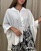 koszule damskie  Koszula oversize lniana Bianco
