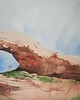 obrazy WYPRZEDAŻ SZTUKI! Akwarela Skała oryginalny obraz 300g 32x46 cm