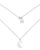 srebrne naszyjniki Srebrny naszyjnik z księżycem i perłą SWAROVSKI CRYSTAL