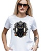 t-shirt damskie Koszulka czarny kot nadruk zwierzęcy kocia mama