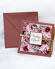kartki scrapbooking Kartka na ślub, urodziny, imieniny - kwiatowa różowa