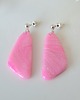 kolczyki z masy plastycznej Kolczyki wiszące PINK