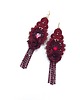 kolczyki soutache Kolczyki sutasz bordowe wieczorowe błyszczące z cyrkoniami Joy