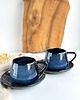 filiżanki Zestaw dla dwojga - Filiżanka Beczułka ze spodkiem 250 ml - Nocne Niebo