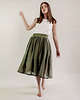spódnice midi Lniana spódnica TUTU zgaszona zieleń