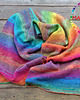 szale damskie UNIKAT szal dziergany (jak tkany) "Rainbow"