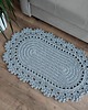 dywany Dywan owalny szydełkowy ze sznurka 55cmx90cm