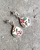 kolczyki ceramiczne Kolczyki ceramiczne w kwiaty