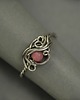 pierścionki - różne Pierścionek regulowany rodonit wire wrapping