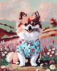 grafiki i ilustracje Pastelowy portret - pomeranian