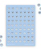naklejki i wlepy Naklejki Koraliki z Literkami Niebieskie Buźki Emoji 1 Arkusz