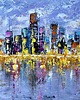 obrazy City Of Lights - akryl na płótnie 50 x 70