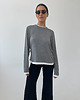 bluzki z długim rękawem damskie Sweater Touch grey