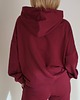 bluza z kapturem damska Bluza RESORT burgundowa (z logo-haft)
