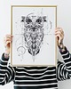 plakaty Sowa Harry'ego Pottera - plakat sowa geometria