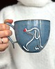 kubki Duża Filiżanka Ceramiczna 500ml Piesio z Serduchem