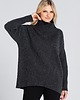 swetry damskie  Sweter wełniany z kaszmirem Saar Look 263 antracyt