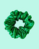 gumki do włosów Gumka jedwabna, scrunchie, frotka zielona trawka MIDI