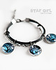 bransoletki na sznurku Star Girl collection (blue) - multi charms