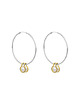 kolczyki srebrne Kolczyki hoops pearls silver