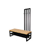 ławki Ławka Metalowa Z Wieszakiem Loft Siedzisko Drewno Lite Dąb LM-82