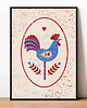 plakaty Plakat Fine Art giclee KOLOROWY JARMARK. KOGUCIK