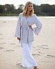 sukienki midi damskie Kimono Lotus - wiskoza  szary fiolet