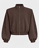 bluza bez kaptura damska Bluza Wow zipper choclate