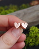 kolczyki - inne Małe kolczyki serca, miedziane