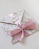 kartki scrapbooking Kartka ślubna kopertówka kwiatowa różowa