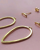 kolczyki pozłacane Kolczyki DOUBLE RINGS, srebro 925 pokryte 24K złotem