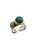 pierścionki złote Pierścionek srebrny z kuprytem i jadeitem