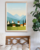 plakaty Zakopane - domki w górach - plakat fine art