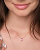 złote naszyjniki Złoty naszyjnik Rose Diamond z różową cyrkonią srebro 925 pozłacane