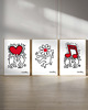 plakaty 3 PLAKATY dekoracyjne pop art  Keith Haring grafiki