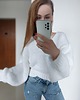 swetry damskie  Luźny sweter w serek i247