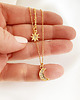 złote naszyjniki Naszyjnik KSIĘŻYC i Gwiazdka