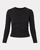 bluzki z długim rękawem damskie Top longsleeve black 2w1