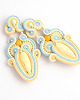 kolczyki soutache Wiosna w pastelowych kolorach