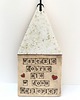 dodatki - różne Domek ceramiczny z mottem i serduszkami