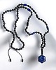 biżuteria męska PREMIUM: naszyjnik męski supełkowany : LAPIS LAZULI, onyks, turmalin