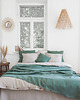 koce i narzuty Lniana Narzuta EUCALYPTUS GREEN