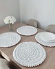 podkładki do kuchni Komplet szydełkowych podkładek pod talerze 4szt-38cm