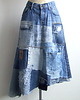 spódnice midi Jeansowa spódnica patchwork  r. 44
