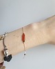 bransoletki na sznurku Bransoletka BOHO sznurkowa  cielista, karneol, hematyt