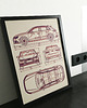 grafiki i ilustracje WYDRUK NA TEKTURZE 30X40 cm AUDI RS3 Sportback