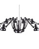 lampy wiszące Lampa wisząca SPIDER czarna regulowana 65-215 cm