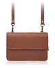 kopertówki Mała torebka damska skórzana kopertówka 2w1 koniakowa AY-21-CG